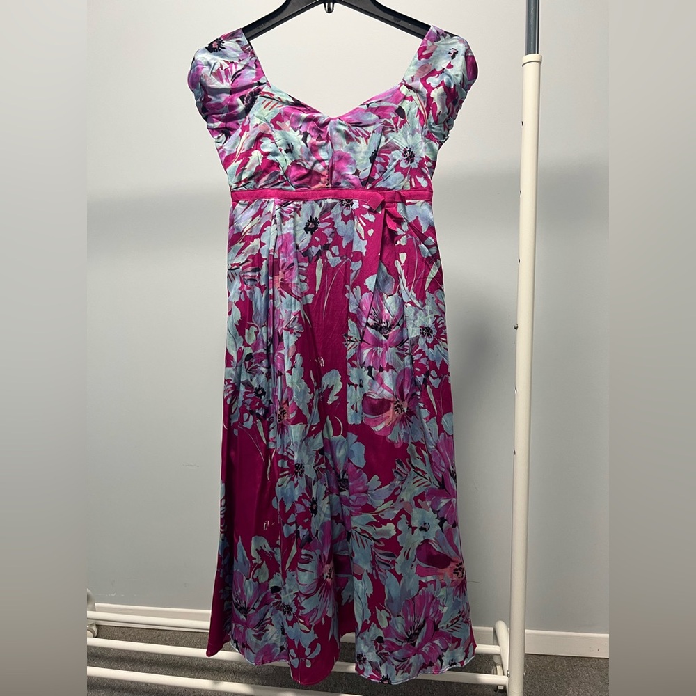 Monsoon Pink and Blue Floral Dress